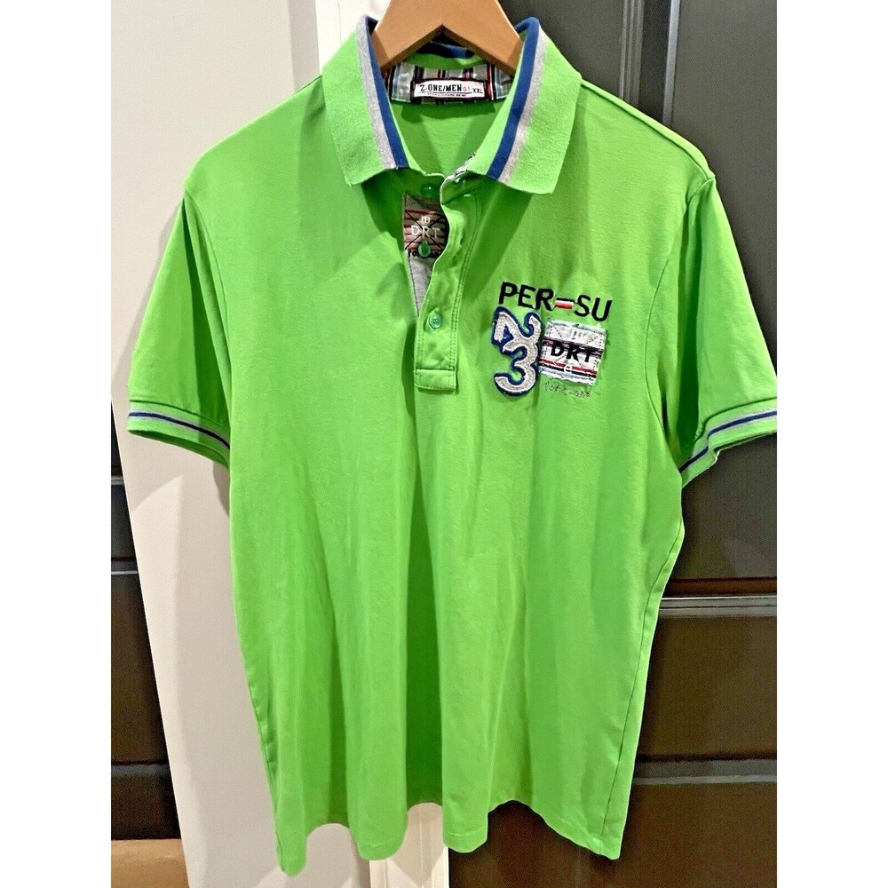 Z-One/Men01 Green Polo Shirt SZ XXL